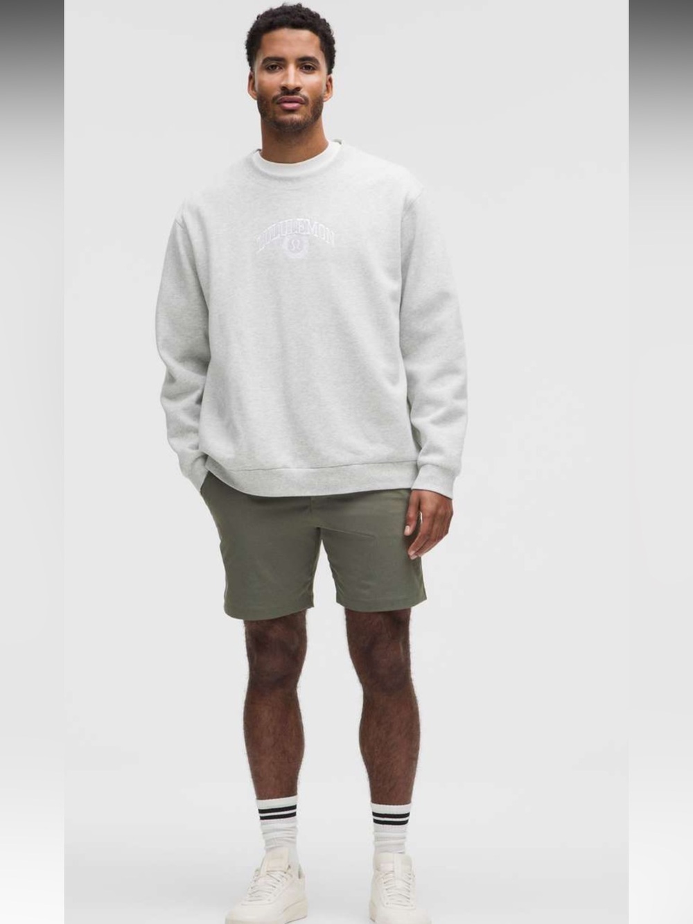 Lululemon Men’s ABC Classic-Fit Short 7" WovenAir in Gray Sage Size 36